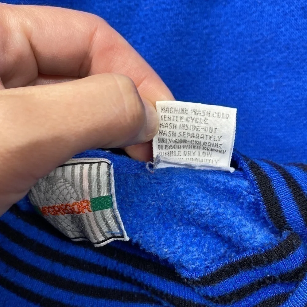 Vintage McGregor Mount McGregor Adventurer Blue Striped Sweatshirt XXL